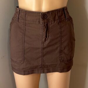 Brown cargo mini skirt #y2k